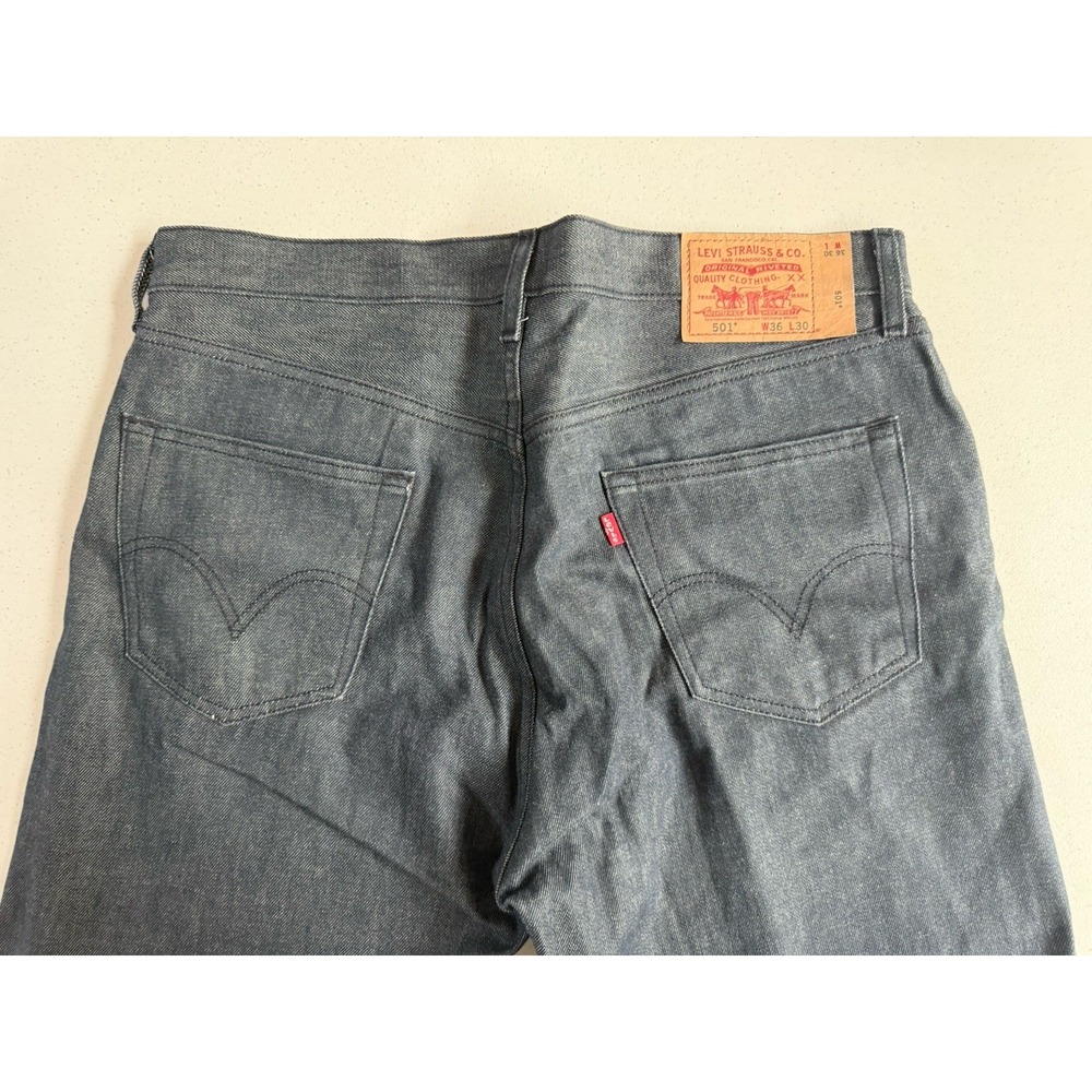 Levis 501 Original Jeans Mens FITS 36x30 Blue Button Fly NWOT - Picture 4 of 7